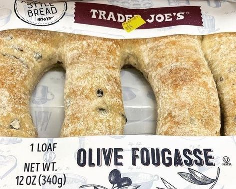 Olive Fougasse, Trader Joes Bread, Mini Chicken Tacos, Turkey Bolognese, Chicken Poppers, Olive Bread, Trader Joe's Products, Olive Recipes, Granola Cereal