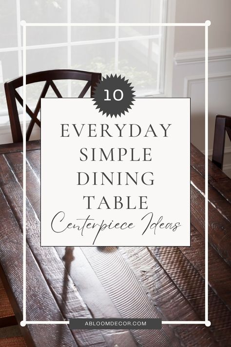 Add a touch of magic to your dining room! 🌟 Explore my 10 Everyday Simple Dining Table Centerpiece Ideas that will transform your dining experience in the most delightful way! 😊 Simple, yet stunning, these centerpiece ideas are just a click away 📌 Read my blog post! Simple Table Centrepiece, Super Simple Table Centerpiece, Small Dining Room Large Table, Practical Dining Table Decor, Dining Table Centerpiece Minimalist, Low Profile Dining Table Centerpiece, Simple Dining Room Table Centerpiece, Casual Centerpieces Dining Room, Simple Everyday Table Centerpieces