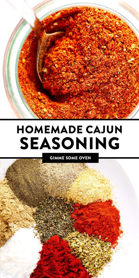 Cajun Seasoning Recipe, Cajun Seasoning Mix, Ww Salads, Paleo Sauces, Homemade Cajun Seasoning, Homemade Seasoning, Spice Blends Recipes, Cajun Dishes, Diy Mixes