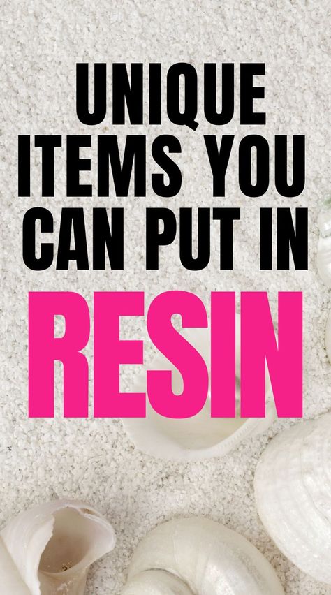 Wondering what to put in resin? This list is all about different things that you can put to your resin crafts and projects. From easy-to-find budget-friendly ideas to truly unique items, you'll discover a wide range of cool possibilities to enhance your resin projects. things to put in epoxy resin Resin crafts are like magic – they make regular things turn into awesome art! Resin Vs Epoxy, Resin Mold Jewelry, Fun Resin Crafts, Diy Uv Resin Gifts, Simple Epoxy Resin Projects, Different Types Of Resin, Things To Make With Epoxy Resin, Crafts With Epoxy, Making Molds For Resin