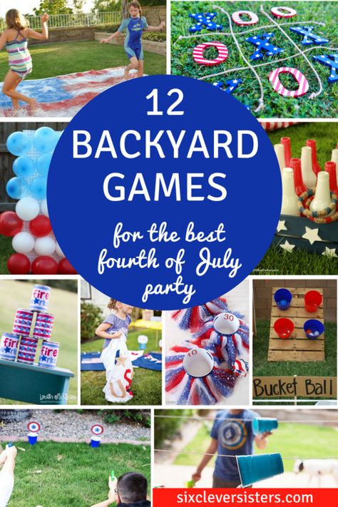 4th Of July Games, Fourth Of July Party, Outside Games, Backyard Activities, Party Fotos, Independance Day, Fourth Of July Food, Fourth Of July Decor, Patriotic Party