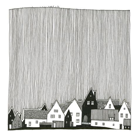 Strange Weather, Fineliner Art, Personal Illustration, Graphics Photography, Pen Art Drawings, Architecture Drawing Art, White Drawing, Zentangle Drawings, Photography Illustration