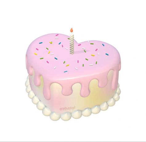 Birthday Core Aesthetic, 3d Widget Icon, 3d Icons Aesthetic, 3d Icons Pink, Birthday Cake Png, Grass Photoshop, 3d Widget, Food Icon Png, Emoji Birthday Cake