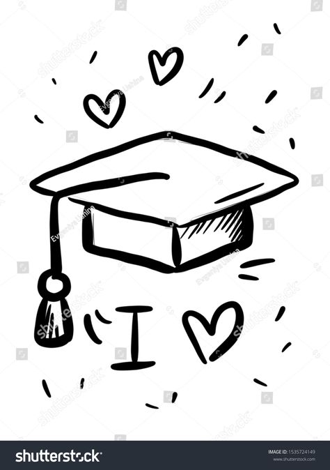 Academic, Education, Graduation hat Line Icon. Student. graduation cap - education icon, academic university hat illustration. isolated a white background. flat. doodle.\n #Ad , #Aff, #Student#Icon#cap#graduation University Drawing Illustrations, Graduation Doodles Hand Drawn, Graduation Cap Doodle, Graduation Doodles, University Doodle, Student Doodle, University Drawing, Graduation Cap Drawing, Graduation Cap Illustration