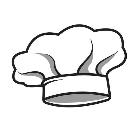 Chef Cap Drawing, Chef Hat Logo Design, Cartoon Chef Drawing, Chef Cap Logo, Chef Illustration Drawing, Chef Hat Illustration, Chef Hat Drawing, Chef Hat Logo, Catering Logo Design