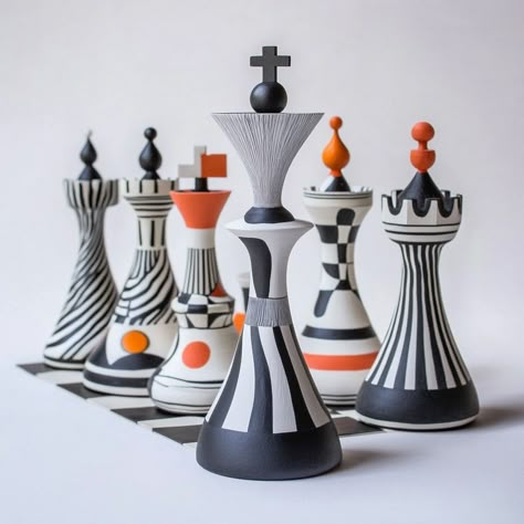 Chess Handmade, Modern Chess Set, Handmade Chess Set, Chess Set Unique, Chess Club, Swan Lake, Chess Pieces, Game Pieces, Chess Set