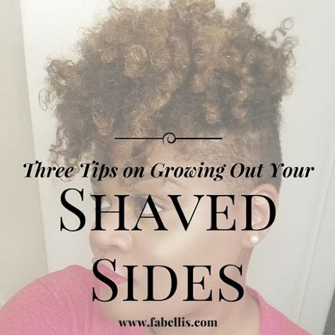 Growing Out Undercut Hairstyles Tips, Shaved Sides Natural Hair, Curly Hair Shaved Side, Growing Out Undercut, Undercut Natural Hair, Growing Short Hair, Natural Tapered Cut, Hair Stars, Black Hair Curls