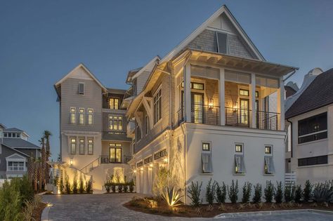 Tour this beautifully inspiring beach house getaway in Santa Rosa Beach Seagrove Beach Florida, Beach House Getaway, Beach House Tour, Florida Beach House, Coastal Architecture, Seagrove Beach, Beachfront Home, Beach Watercolor, Dream Beach