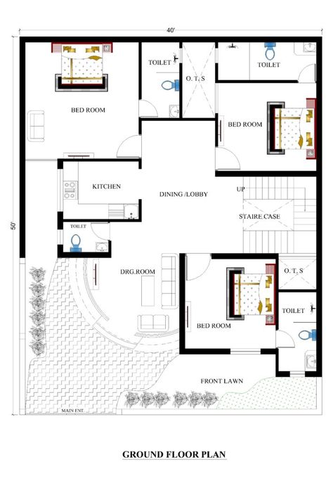 House Plans For 40 X 50 Feet Plot - DecorChamp 50 By 40 House Plans, 40 By 40 House Plans Design, 50×40 House Plan, 40×50 House Plans, 40×40 House Plans, 50 X 50 House Plans, 40x50 House Plans Layout, 40x50 House Plans, 40 X 40 House Plans