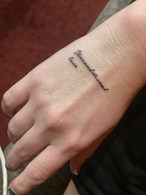 A Tattoo Of Unrequited Love, Tattoo About Unrequited Love, Unconditionally Tattoo, Unconditional Tattoo, Unconditional Love Tattoo, Love Tattoo, Unrequited Love, Tattoo Lettering, Tattoo Inspo