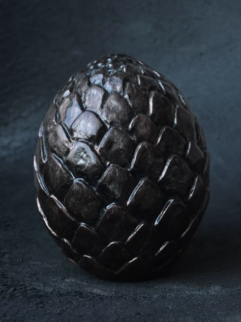 Dragon egg, thoroughly carved from whole coconut shell and painted with metal acrylic paint. This egg are individually unique as it completely hand and nature made. It is approximately 4" long and 3.5" wide.  For all the fans of Games of thrones or dragons, or just extraordinary handcrafts. The perfect item to any GoTs collection! Fantasy Egg Concept Art, Dragon Eggs Art, Dragon Egg Drawing, Dragon Egg Art, Got Dragon Eggs, Baby Dragons Drawing, Dragons Egg, Eyeball Art, Dragon Eggs