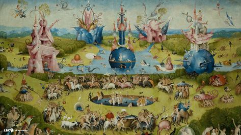 garden of earthly delights by hieronymus bosch Jeronimus Bosch, Bosch Paintings, Hieronymus Bosch Paintings, Hieronymous Bosch, Bosch Art, Blotter Art, The Garden Of Earthly Delights, Istoria Artei, Jan Van Eyck