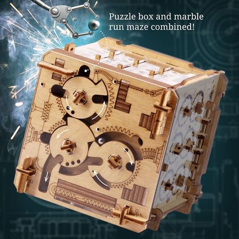 ESCAPE ROOM GAME - Legend says that this mystery labyrinth box was used by secret Cambridge society. Will you be able to solve the secret of the puzzle box? Escape Box, Labyrinth Puzzle, Japanese Puzzle Box, Japanese Puzzle, Wooden Puzzle Box, Escape Room Puzzles, Maze Puzzles, Cube Toy, Escape Room Game