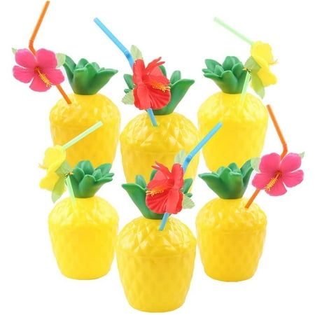 Packing:6 pcs/3pcs About features Colors are bright, has a strong Hawaiian flavor Made of food grade plastic, safe and non-toxic. High quality pineapple cups and straws Both adults and children can use it Spectacular summer beach & party favors Wide Application: Suitable for various occasions,These pineapple cups are part of the Floral Fiesta party range but also fit in with our Summer Fruits range too! , these stylish cups are practical and can be used to decorate your parties, especially summer pool parties or Hawaii dinners. Warm Notice: Please do not put too much water or overheated water These cups are not completely sealed, do not place upside down. Please confirm our brand, if you buy pineapple cups from other sellers, there may be no flowers Packing When you receive the pineapple c Pineapple Drink, Cups With Straws, Beach Party Favors, Cups With Lids And Straws, Pineapple Cup, Coconut Cups, Pineapple Drinks, Pineapple Top, Kids Pop