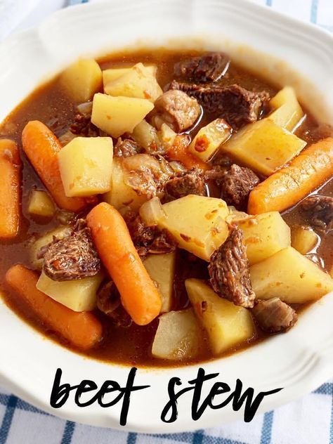 Beef Stew in the Instant Pot 🥣 Comfort food at its best! Pair with a side salad and your favorite dinner rolls! Has anyone used Au Jus seasoning? It adds a great flavor to this stew! Gather around the table for this hearty stew, soo yummy!!  I use stew meat which is usually a mixture...Read More Bbq Chicken Salad Sandwich, Brocolli Cheese, Chicken Parmesan Sandwiches, Making Sushi Rice, Pulled Bbq Chicken, Dinners Chicken, Chicken Salad Sandwiches, Creamy Italian Chicken, Lazy Lasagna