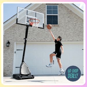 Spalding Basketball Hoop Bundle Clinique Gift Set, Spalding Basketball, Portable Basketball Hoop, Basketball Hoop, Blow Molding, Shopping Deals, Driveway, Sports Team, Things To Buy