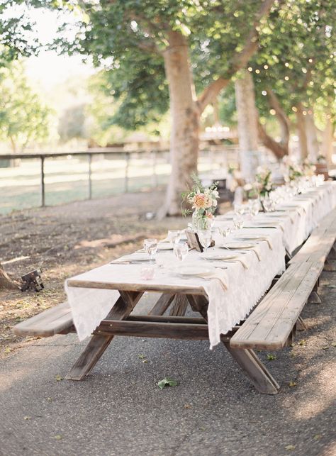 Wedding Picnic Table Decor, Rehearsal Dinner Picnic, Engagement Party Picnic, Picnic Table Party, Picnic Table Wedding, Pavilion Wedding Reception, Fancy Picnic, Picnic Table Decor, Wedding Brunch Reception