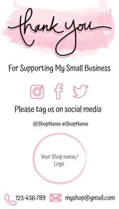 Support Small Business Quotes, Amazing Business Cards, Cute Business Cards, Business Packaging Ideas, Small Business Quotes, Small Business Cards, Business Poster, Thank You Card Design, Small Business Packaging Ideas