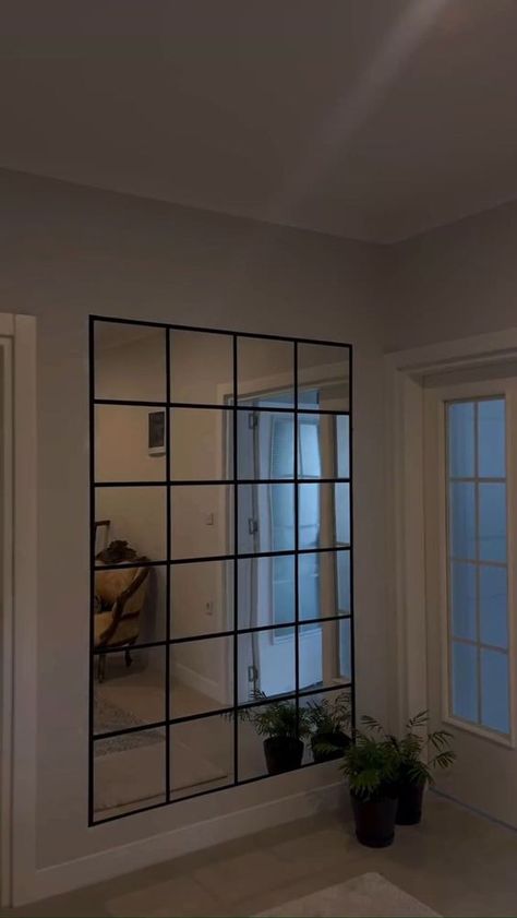 #wall #diy #home #homedecor #decorations #diyhomedecor Home Gym Door, Bedroom Full Length Mirror, Wall Mirror Tiles, Gym Door, Homely Decor, Diy Mirror Wall Decor, Ikea Mirror Hack, Wall Mirror Decor Living Room, Wall Decor Living Room Modern