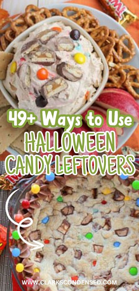 Learn how to transform leftover Halloween candy into delightful new recipes with these 50 easy ideas. From candy-studded desserts to creative toppings, you can make the most of your Halloween haul while creating tasty treats that everyone will enjoy. Recipes For Leftover Halloween Candy, Recipes With Leftover Halloween Candy, Halloween Candy Desserts Leftover, What To Do With Leftover Halloween Candy, Halloween Candy Leftover Ideas, Halloween Candy Recipes Leftover, Halloween Candy Desserts, What To Do With Halloween Candy, Leftover Halloween Candy Ideas