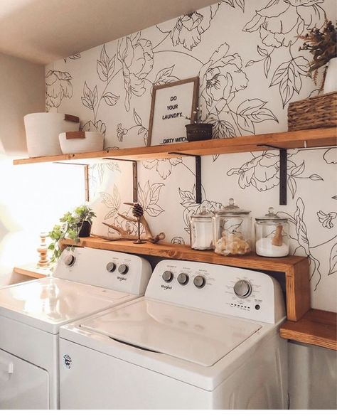 Lemon Laundry Room Wallpaper, Laundry Room Makeovers On A Budget Ideas, Awkward Laundry Room Layout, Laundry Room Inspo, Evergreen Fog, Laundry Room Decor Ideas, Laundry Room Organization Ideas, Laundry Room Design Ideas, Room Organization Ideas