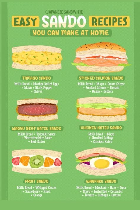 Japanese Sandwich Recipe, Booky Food Recipe, Sandwich Sando, Japanese Food Breakfast, Japanese Lunch Ideas, Sando Recipe, Japanese Sando, Sando Sandwich, Sandwich Aesthetic