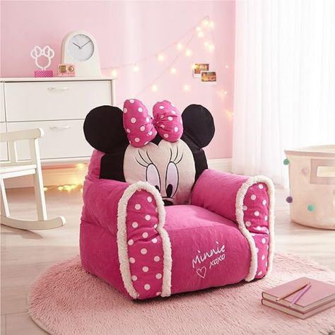 Minnie Mouse Room Decor, Original Minnie Mouse, Toddler Bean Bag, Minnie Mouse Room, Minnie Mouse Bedroom, Foam Sofa, Toddler Girl Room, Iconic Chairs, Toddler Chair