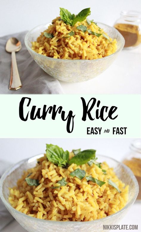 Curry Rice Recipes, Healthy Curry, Rice Curry, Rice Recipes Vegan, Plate Recipes, Rice Side Dish Recipes, Easy Curry, Rice Side Dishes, Vegan Style