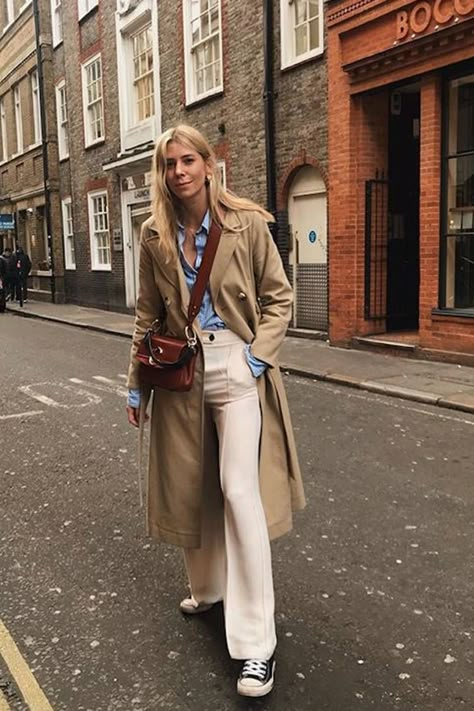 London Spring Fashion, Trent Coat, Trench Coat Outfits, Trench Coat Outfit, London Outfit, Outfits With Converse, Coat Outfit, Paris Outfits, Spring Fashion Trends