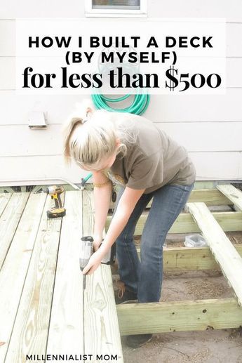 Diy Wood Patio Deck, Diy Wood Platform Deck, Diy Deck On A Budget, Diy Floating Deck Cheap, Floating Deck Front Porch, How To Build A Deck Over Concrete Patio, Diy Deck Ideas On A Budget Mobile Home, Small Deck Plans, Small Wooden Deck Ideas