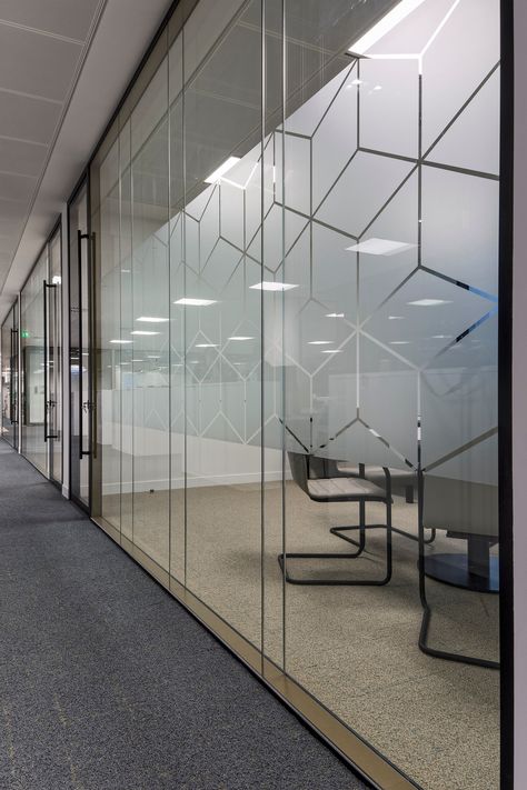 #contrast #acousticpartitioning #fusionpartitions #officeinteriors #officepartitions Transparent Office Design, Partition Wall Office, Office Glass Wall Design, Window Film Ideas, Frosted Window Design, Glass Sticker Design, Modern Office Design Inspiration, Glass Film Design, Glass Wall Office