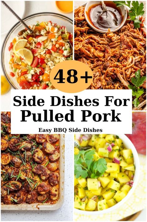 Need pulled pork side dishes that will impress your guests? Check out these tasty ideas like garlic mashed potatoes, roasted veggies, and fresh salads. Perfect for BBQs and family dinners, these sides are sure to please. They complement the rich flavors of pulled pork beautifully. Tap to try the recipe for pulled pork side dishes. Pulled Pork Meals Sides, Side Dishes For Pulled Pork, Sides For Pulled Pork, Pulled Pork Side Dishes, Pulled Pork Sides, Smoked Baked Beans Recipe, Recipe For Pulled Pork, Bbq Spread, Pork Side Dishes