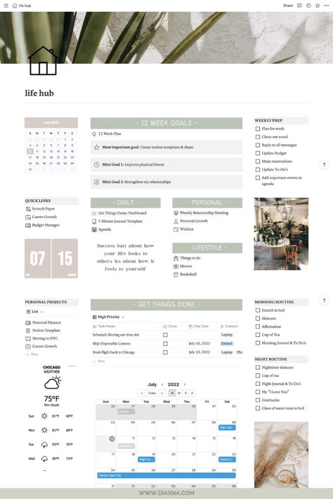 Notion Template Ideas Life Hub, Notion Life Planner Aesthetic, Notion Home Page Aesthetic, Free Notion Dashboard, Notion Dashboard Ideas Aesthetic, Minimal Notion Template, Notion Free Template, Notion Home Page, Life Dashboard