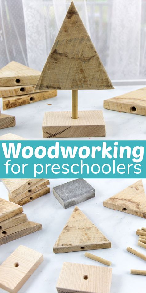 Simple Tree Woodworking Project for Kids - Make and Takes Wood Projects For Preschoolers, 4h Woodworking Projects For Kids, Family Tree Kids Project, Simple Woodworking Projects For Kids, Simple Wood Projects For Kids, Easy Wood Projects For Kids, Kids Building Projects, Wooden Spoon Puppets, Spoon Puppets