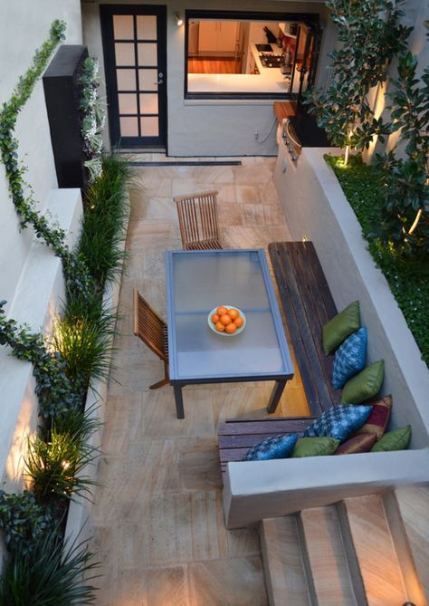 Small Patio Decorating-35-1 Kindesign Patio Chico, Small Courtyard Gardens, Contemporary Patio, Small Courtyards, Have Inspiration, Courtyard Garden, Small Patio, Back Garden, Garden Spaces