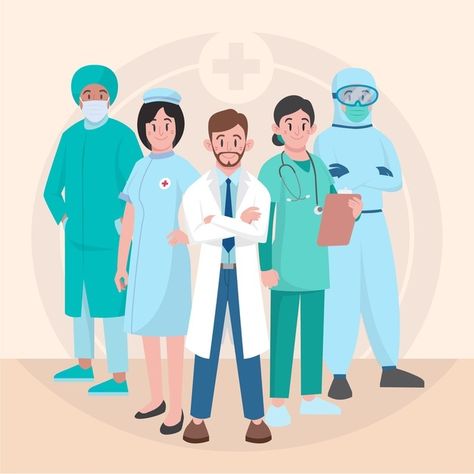 Organic flat doctors and nurses illustra... | Free Vector #Freepik #freevector #people #human #flat #medicine Doctor Sketch, Internal Medicine Doctor, Nurse Notes, Medical Images, Happy Doctors Day, Nurse Day, National Doctors Day, Medical Health Care, Presentation Design Layout