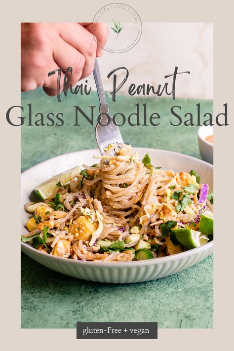 Thai Peanut Glass Noodle Salad - Healthy Little Vittles Glass Noodle Recipes, Thai Glass Noodle Salad, Lunch Salad Recipes, Sandwich Appetizers, Glass Noodles Recipe, Glass Noodle Salad, Soup Sandwich, Noodle Salad Recipes, Lunch Salad