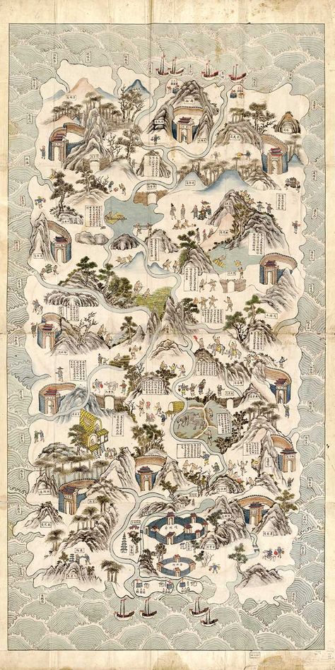 Map Of China, Cartography Map, China Map, Illustrated Maps, Pictorial Maps, Map Illustration, Ancient Maps, Fantasy Maps, Map Globe