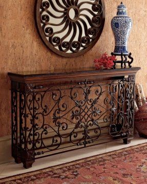 Wrought iron foyer table Wrought Iron Console Table, Tuscany Decor, Iron Console, Iron Console Table, Wrought Iron Furniture, Wrought Iron Table, Tuscan Decor, Wrought Iron Decor, Tuscan Design