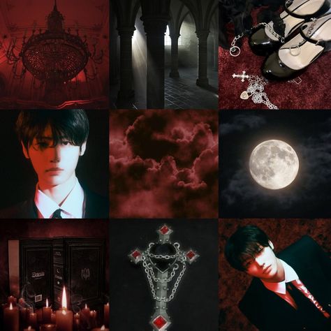 Vampire Themed Wallpaper, Vampire Aesthetic Enhypen, Enhypen Vampire Edit, Sunghoon Vampire Aesthetic, Chaconne Enhypen Aesthetic, Vampire Moodboard Aesthetic, Dark Red Vampire Aesthetic, Bite Me Aesthetic, Vampire Sunghoon