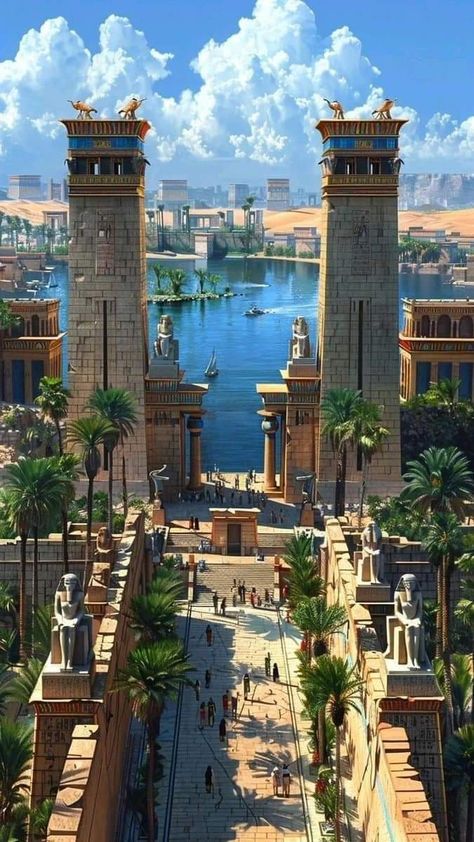 Starověký Egypt, Alexandria Egypt, Egypt Art, Fantasy City, Fantasy Places, Fantasy Setting, Ancient City, Fantasy Map, Fantasy Art Landscapes