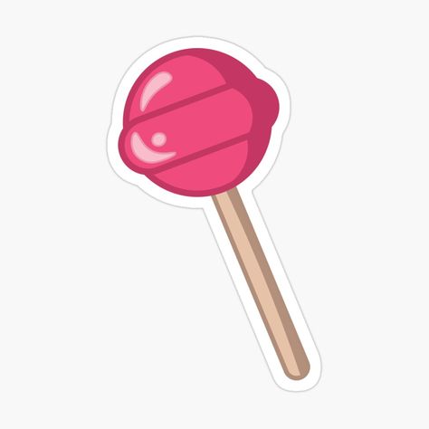 Lollipop Aesthetic, Lollipop Sticker, Bright Stickers, Lollipop Design, Pink Heart Emoji, Heart Lollipop, Candy Stickers, Cute Laptop Stickers, Pop Stickers