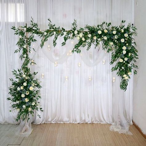 Gazebo Flowers, Wedding Archway, Flower Wedding, Wedding Backdrop, White Rose, Arch, White