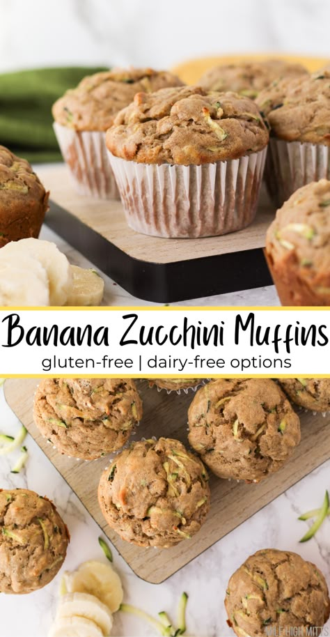 Natural Nurturer Muffins, Chocolate Chip Banana Zucchini Bread Gluten Free, Zuchinis Recipe Dairy Free, Nut Free Muffin Recipes, Gf Df Zucchini Muffins, Vegan Banana Zucchini Muffins, Healthy Breakfast Zucchini Muffins, Gluten Free Dairy Free Zucchini Muffins, Gluten Free Zucchini Banana Muffins