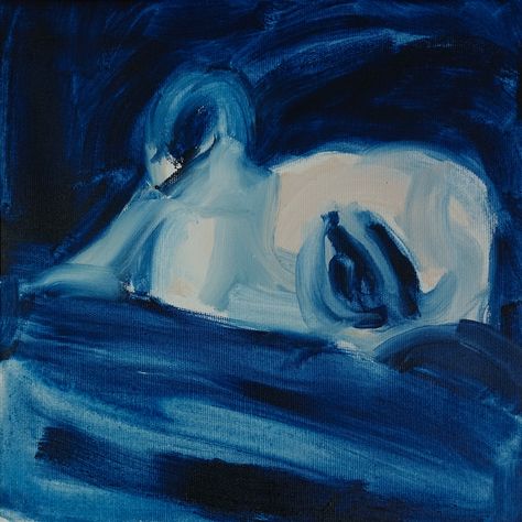 oil on canvas, 30x30 cm Dark Blue Aesthetic Painting, Blue Oil Painting Aesthetic, Random Blue Aesthetic, Cute Pfp Blue, Blue Drawings Aesthetic, Blue Painting Aesthetic, Painting Ideas On Canvas Blue, Dark Blue Pictures, Blue Art Aesthetic