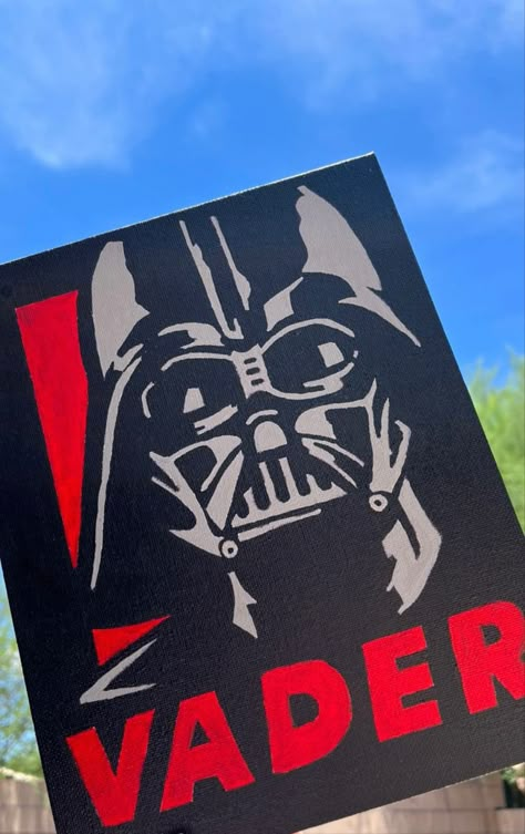 Star Wars painting | Darth Vader | Canvas painting | Cartoon painting Painting Star Wars, Painting Ideas Star Wars, Star Wars Drawing Ideas, Avengers Painting Ideas, Star Wars Painting Ideas, Movie Paintings, Star Wars Painting Easy, Darth Vader Painting Easy, Star Wars Dibujos