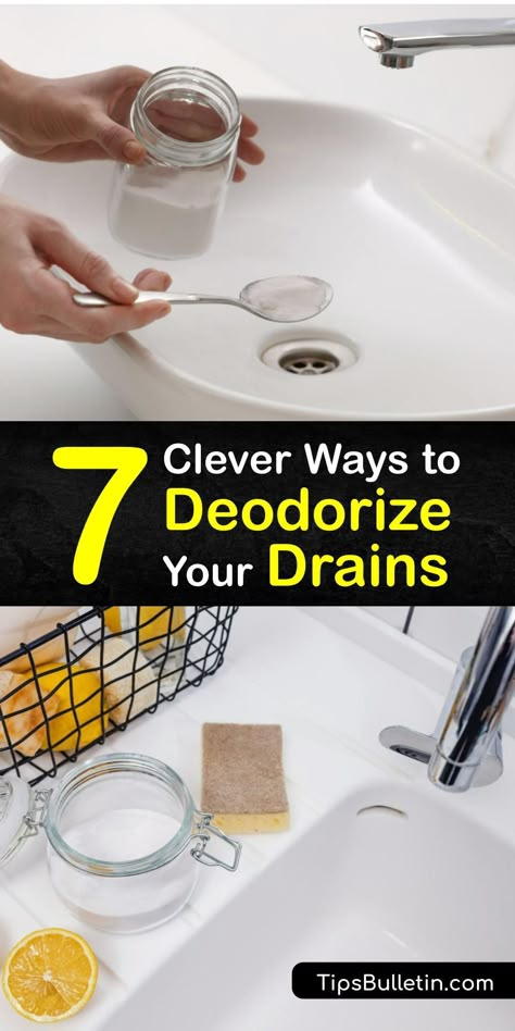 Smelly Drains Bathroom, Stinky Drains Remedy Bathroom, Smelly Drain Remedies, Stinky Shower Drain, Stinky Drains Remedy, Bathroom Odor Eliminator Diy, Kitchen Sink Smells Bad, Smelly Drain Kitchens, Drain Odor Eliminator Diy