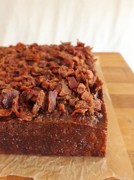 maple bacon cake | DAVE BAKES Maple Bacon Cake Recipe, Maple Bacon Cake, Bacon Cake, Maple Caramel, Maple Cake, Work Potluck, Choc Cake, Candied Bacon, Maple Bacon