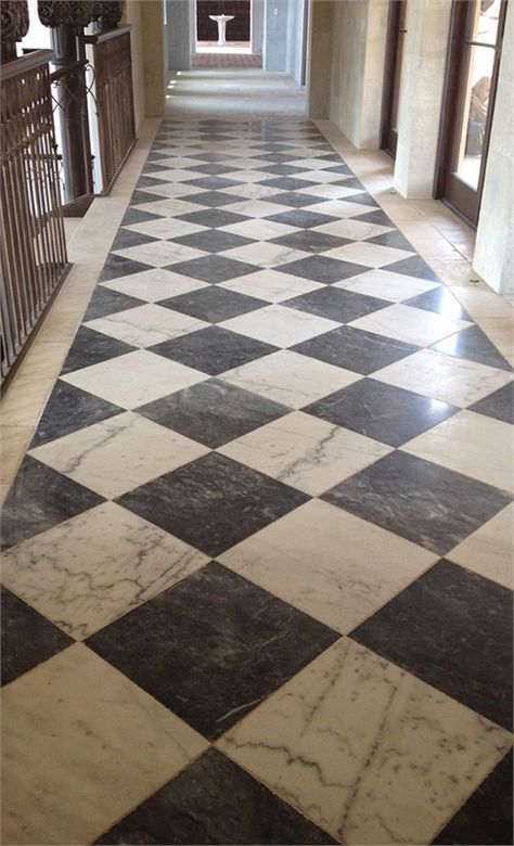 Soho Gray and White Marble - Exquisite Surfaces Chessboard Floor, Checkered Floor Kitchen, Honed Marble Floor, Marble Foyer, Exquisite Surfaces, Marble Border, Tudor Kitchen, Checkered Floor, Foyer Flooring