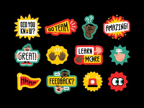 Sticker Design Ideas, Stickers Whatsapp, Creative Playground, Work Stickers, Sticker Inspo, Inspirational Stickers, Stickers Design, Stickers Aesthetic, Business Stickers